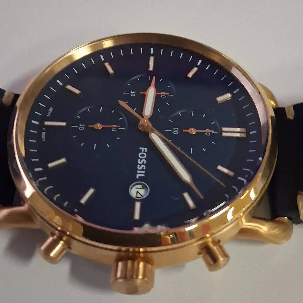 Fossil Men’s The Commuter Quartz Watch FS5404 | Blue Dial